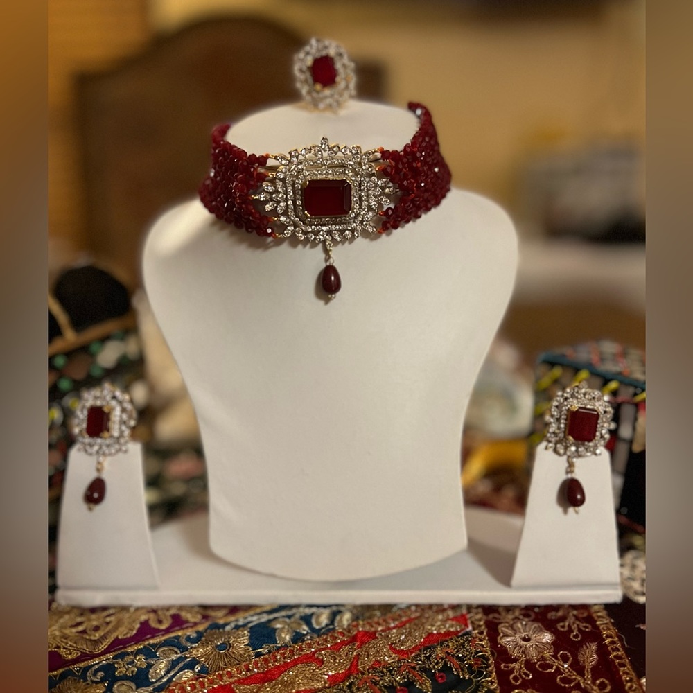 Diamond Cut Choker Set